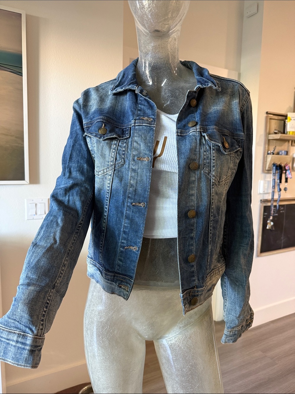 Zara Classic Blue Denim Jacket for Women - Casual Jean Coat